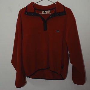 Red Woolrich Pullover Fleece
